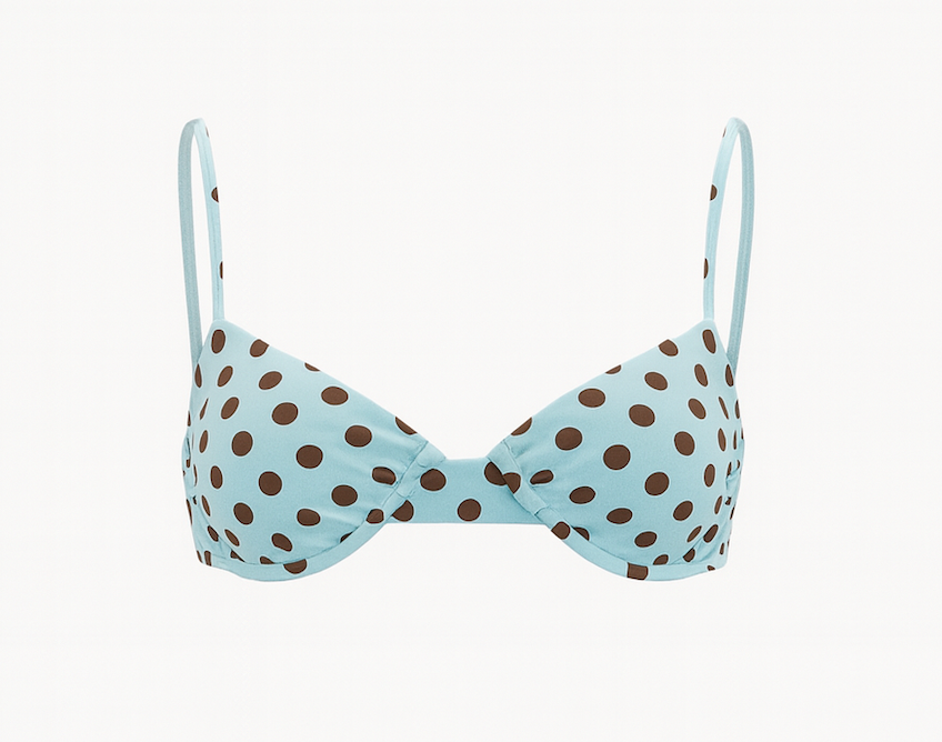 Manda top in Blue Polka